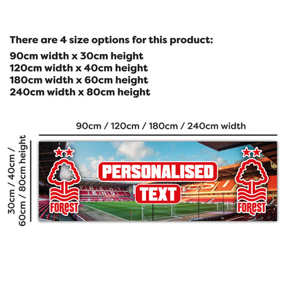 Nottingham Forest Birthday - Personalised Football Banner Wall Sticker