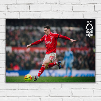 Nottingham Forest FC Print - Elliot Anderson Action Shot Poster