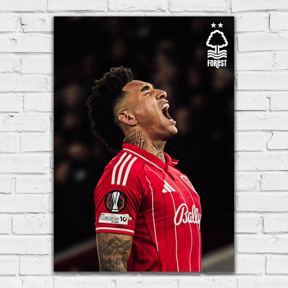 Nottingham Forest FC Print - Igor Jesus Action Shot Poster