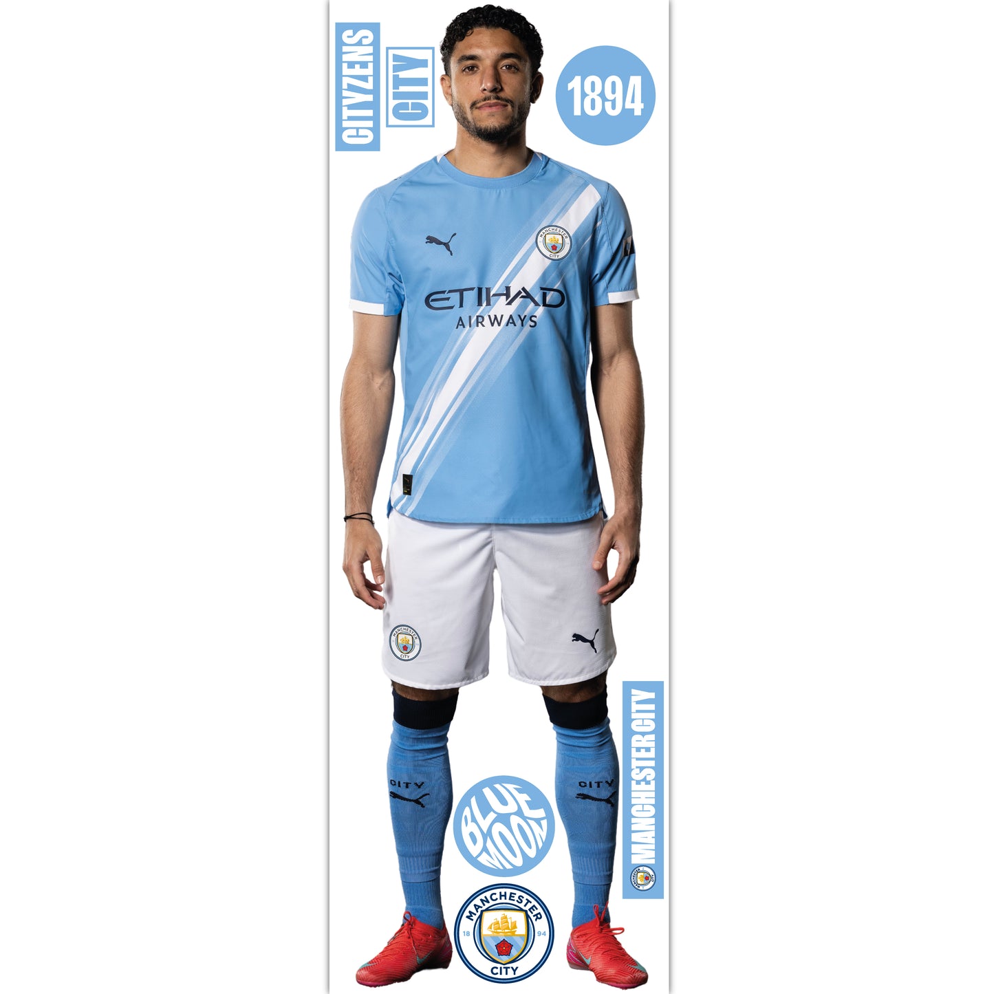 Manchester City FC - Omar Marmoush 25/26 Player Wall Sticker + Decal Set