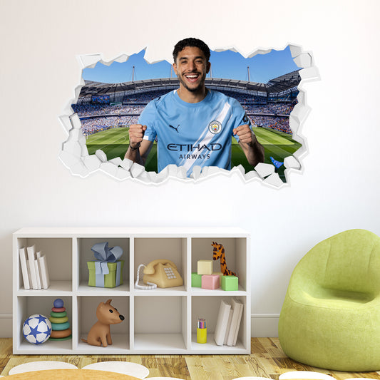 Manchester City Football Club - Omar Marmoush 25/26 Broken Wall Sticker