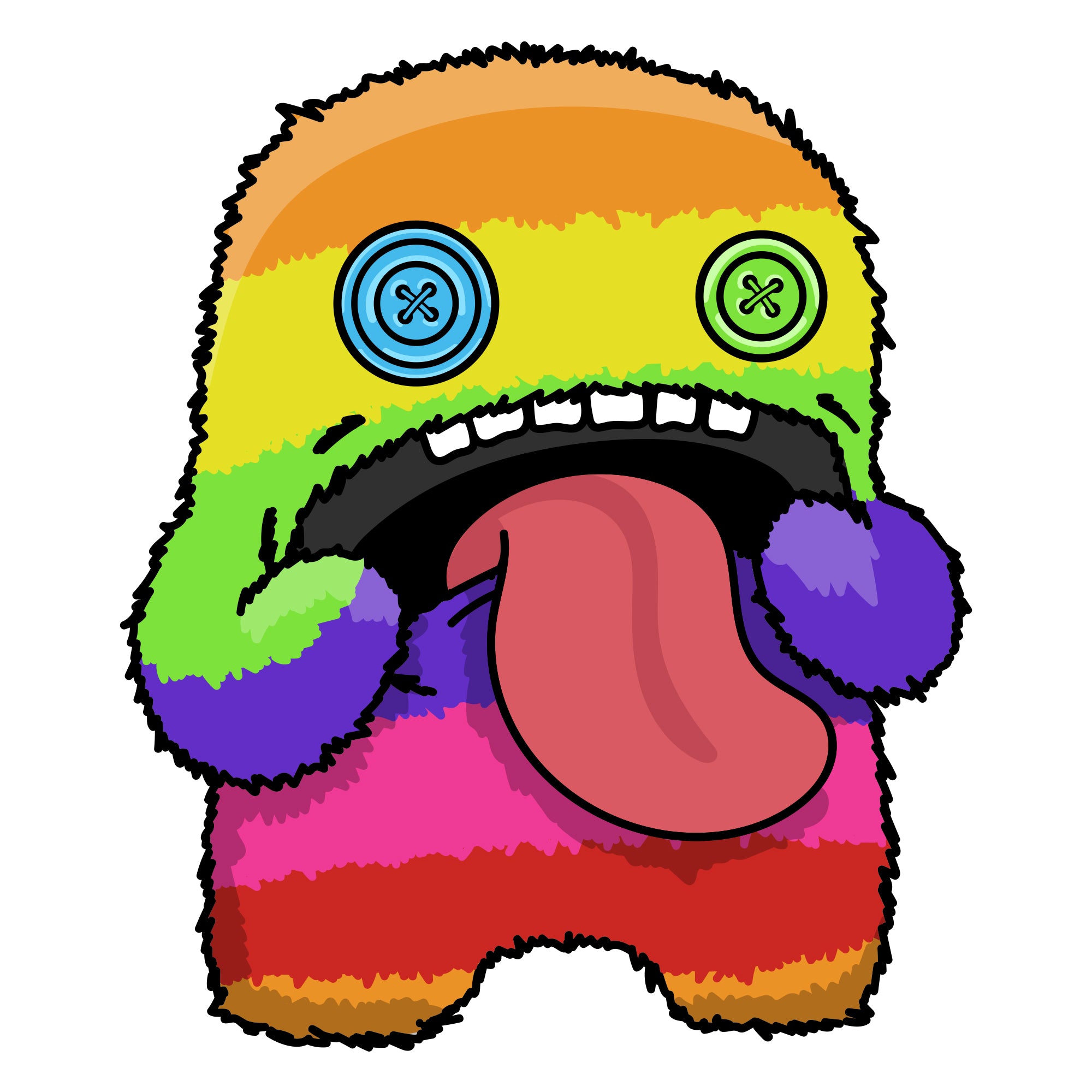 Fuggler Sticker Fuggler Wall Sticker - Oogah Boogah Rainbow Decal Wall Art – www.themed ...