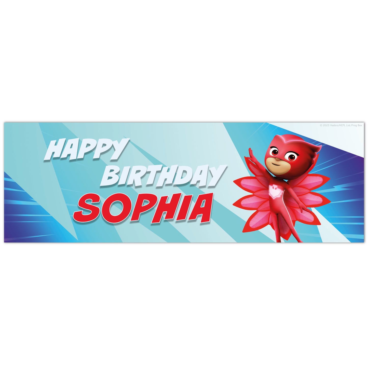 PJ Masks Birthday - Owlette Personalised Banner Wall Sticker