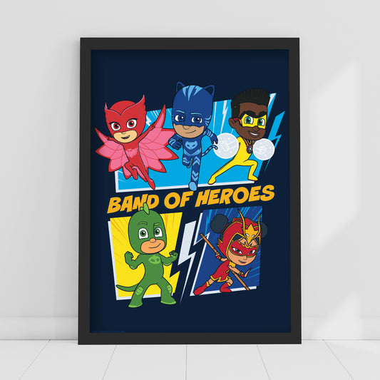 PJ Masks Power Heroes Print – Band Of Heroes Poster Wall Art