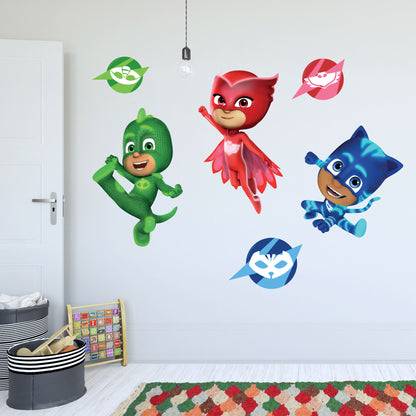 PJ Masks Power Heroes Wall Sticker - Core 3 Decal Set Wall Art