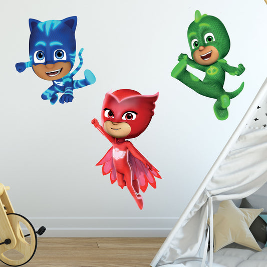 PJ Masks Power Heroes Wall Sticker - Core 3 Decal Set Wall Art