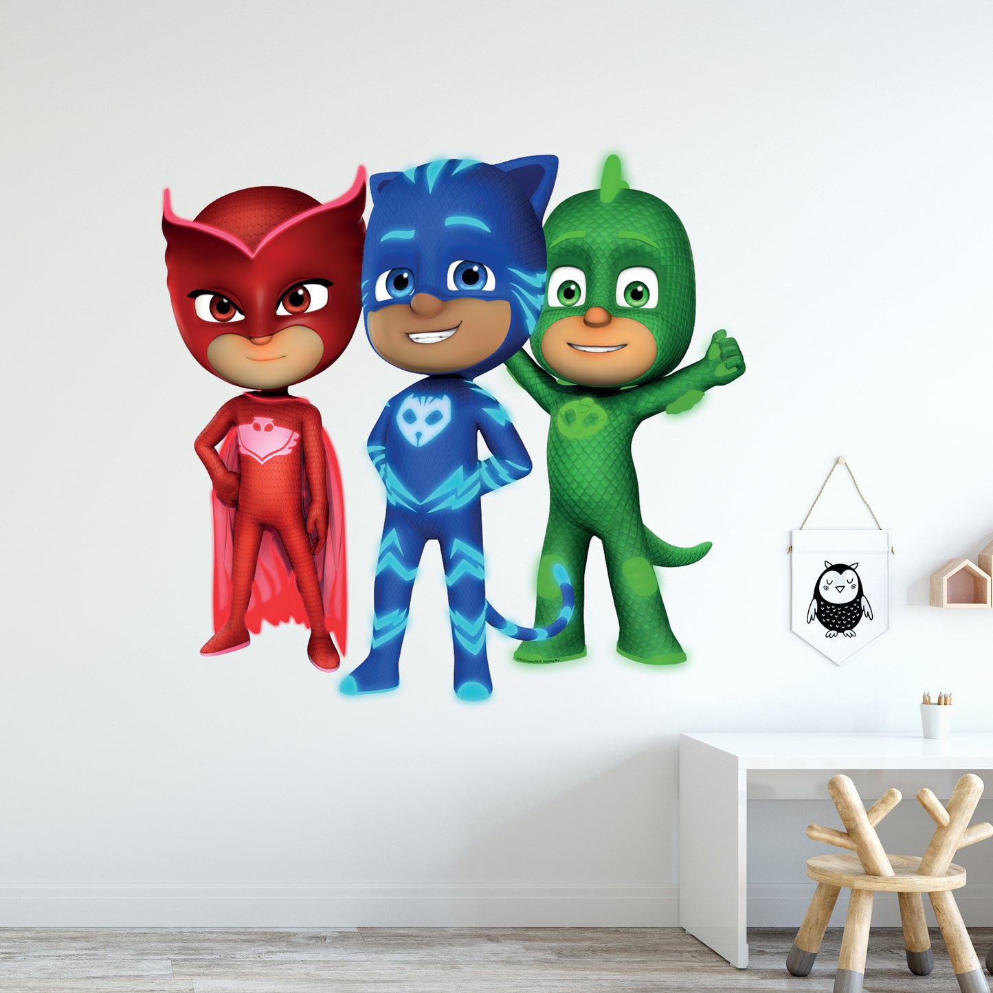 PJ Masks Power Heroes Wall Sticker - Core 3 Standing Wall Art
