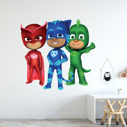 PJ Masks Power Heroes Wall Sticker - Core 3 Standing Wall Art