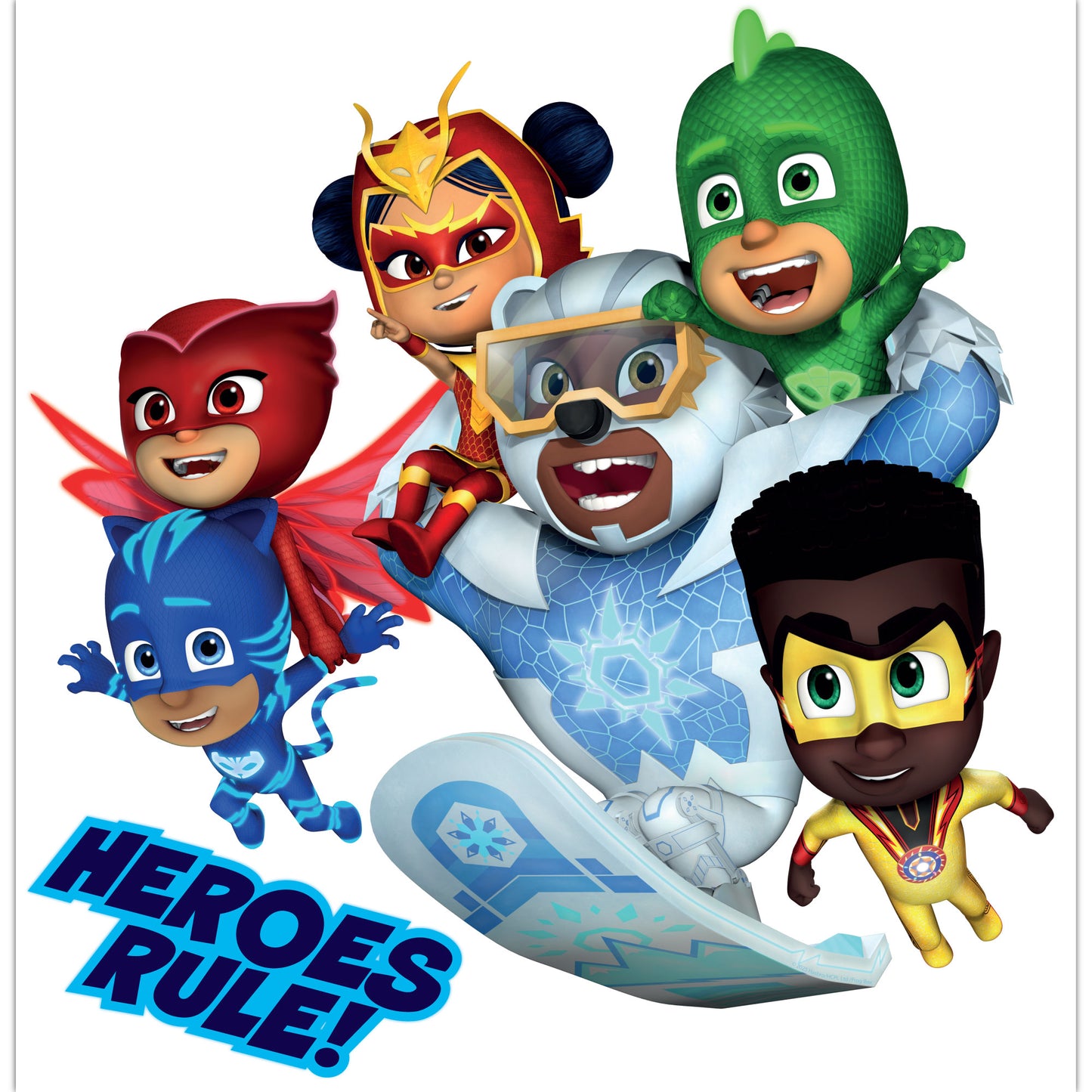 PJ Masks Power Heroes Wall Sticker - Heroes Rule Decal Wall Art