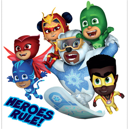 PJ Masks Power Heroes Wall Sticker - Heroes Rule Decal Wall Art