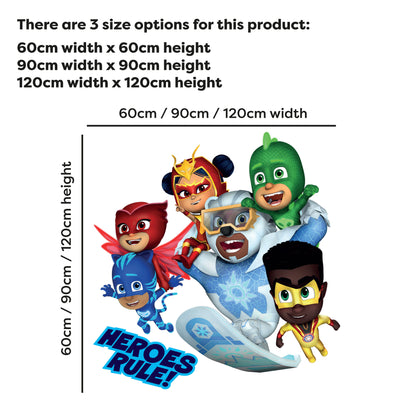 PJ Masks Power Heroes Wall Sticker - Heroes Rule Decal Wall Art
