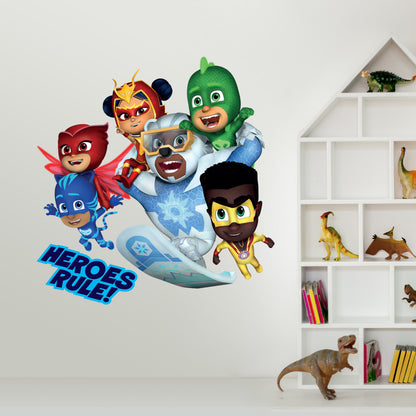 PJ Masks Power Heroes Wall Sticker - Heroes Rule Decal Wall Art