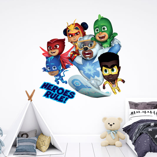 PJ Masks Power Heroes Wall Sticker - Heroes Rule Decal Wall Art