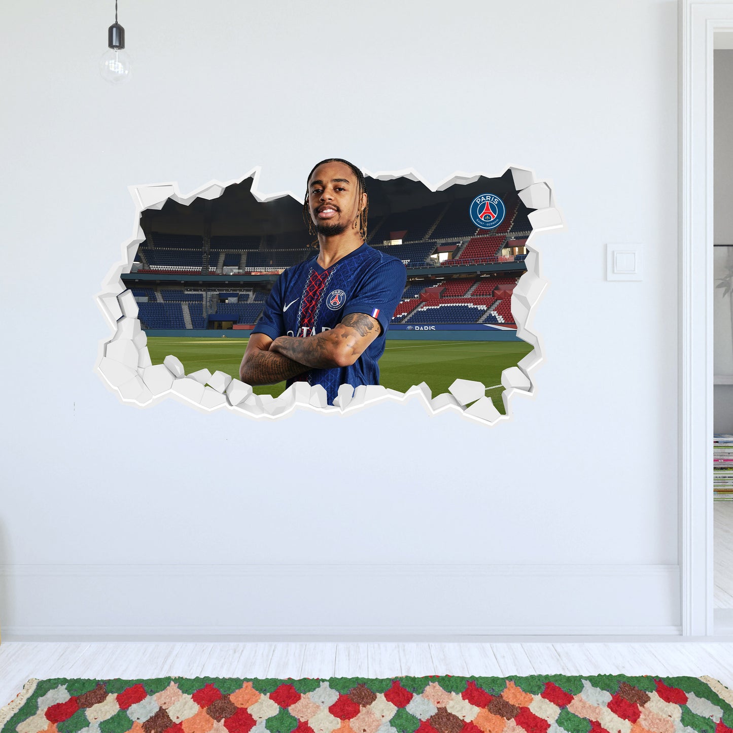 Paris Saint-Germain F.C Barcola 25-26 Broken Wall Sticker