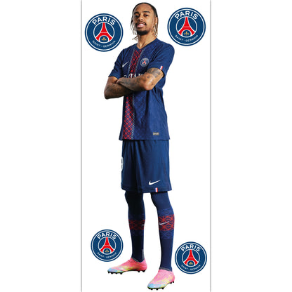 Paris Saint-Germain F.C. Barcola 25-26 Player Wall Sticker