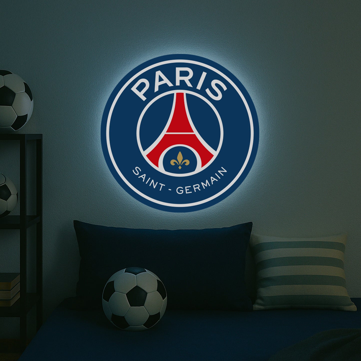 PSG FC Crest LED Backlit Wallpop
