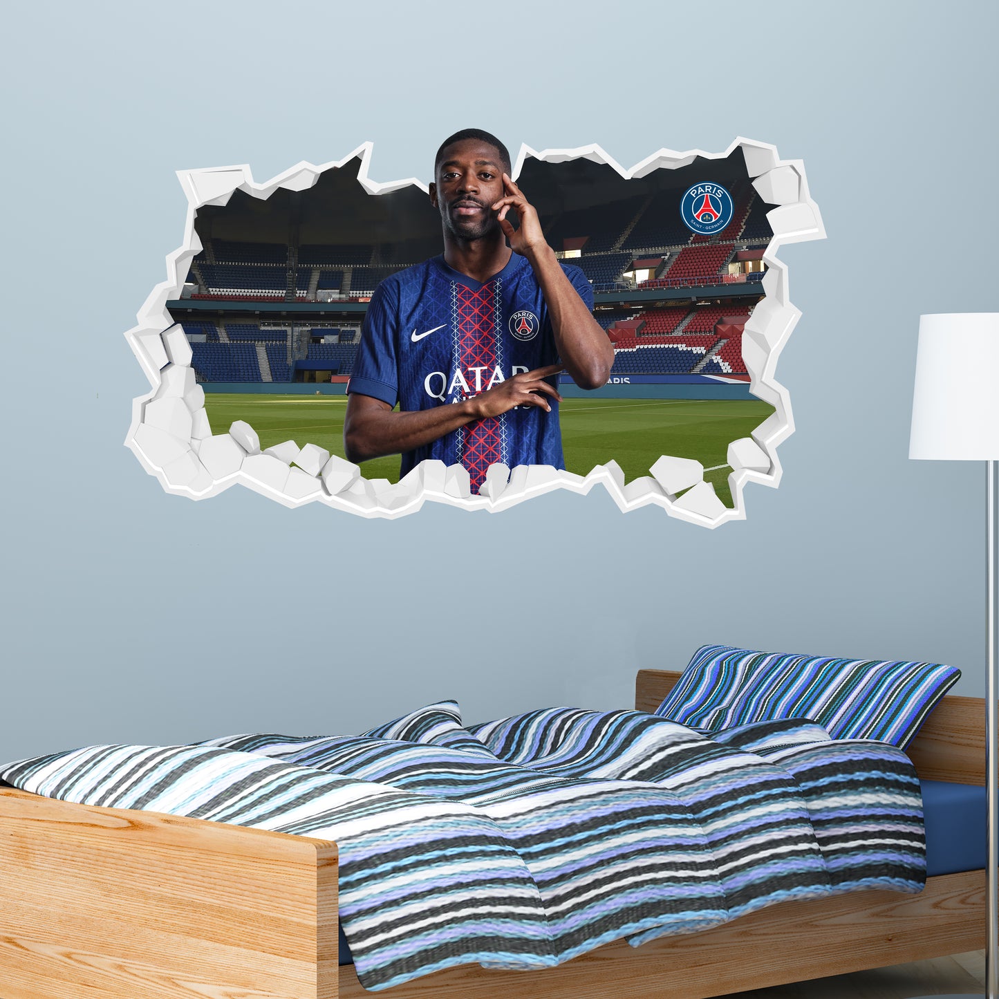 Paris Saint-Germain F.C Dembele 25-26 Broken Wall Sticker