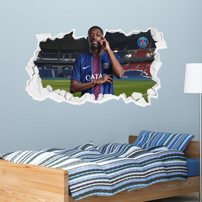 Paris Saint-Germain F.C Dembele 25-26 Broken Wall Sticker