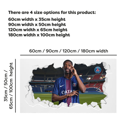 Paris Saint-Germain F.C Dembele 25-26 Broken Wall Sticker