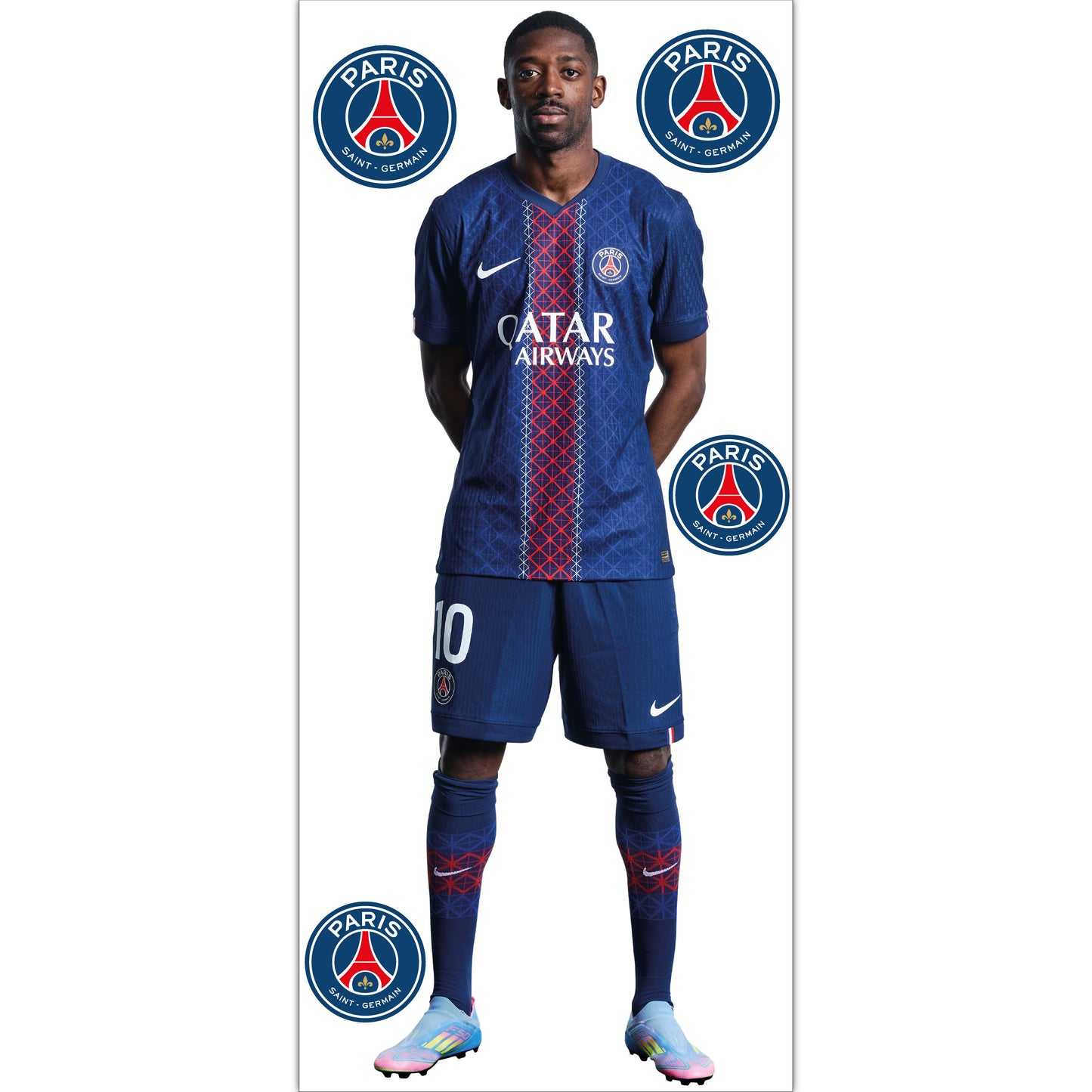 Paris Saint-Germain F.C. Dembele 25-26 Player Wall Sticker