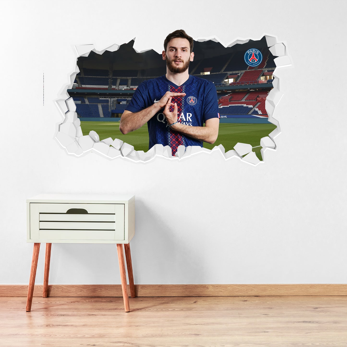 Paris Saint-Germain F.C. Kvaratskhelia 25-26 Broken Wall Sticker