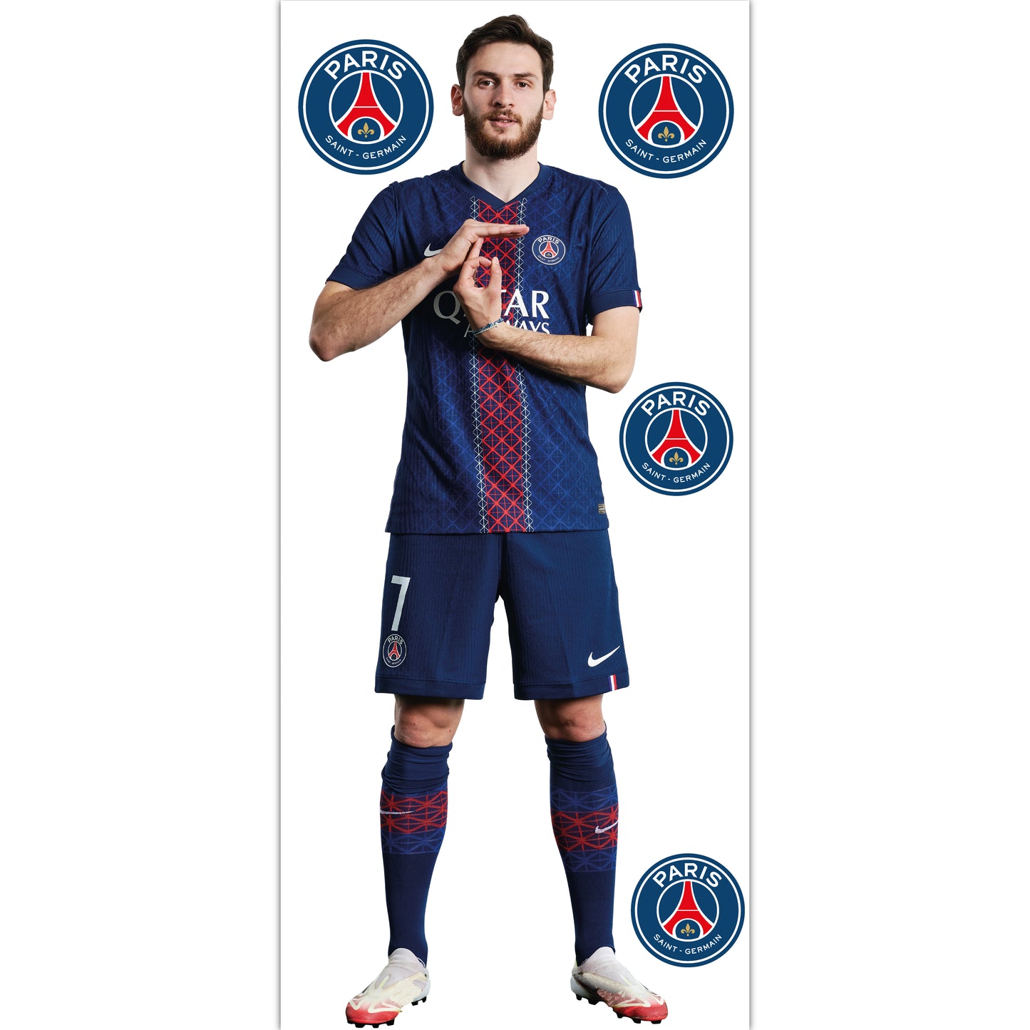 Paris Saint-Germain F.C. Kvaratskhelia 25-26 Player Wall Sticker