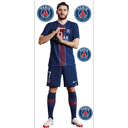 Paris Saint-Germain F.C. Kvaratskhelia 25-26 Player Wall Sticker