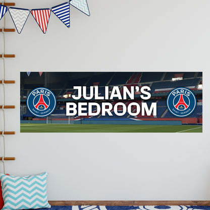 PSG Birthday - Personalised Football Banner Wall Sticker
