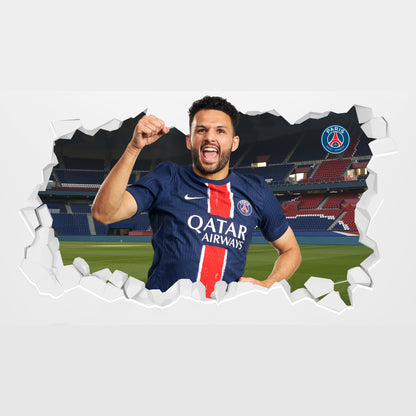 Paris Saint-Germain F.C. Ramos 24-25 Broken Wall Sticker