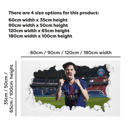 Paris Saint-Germain F.C. Vitinha 25-26 Broken Wall Sticker