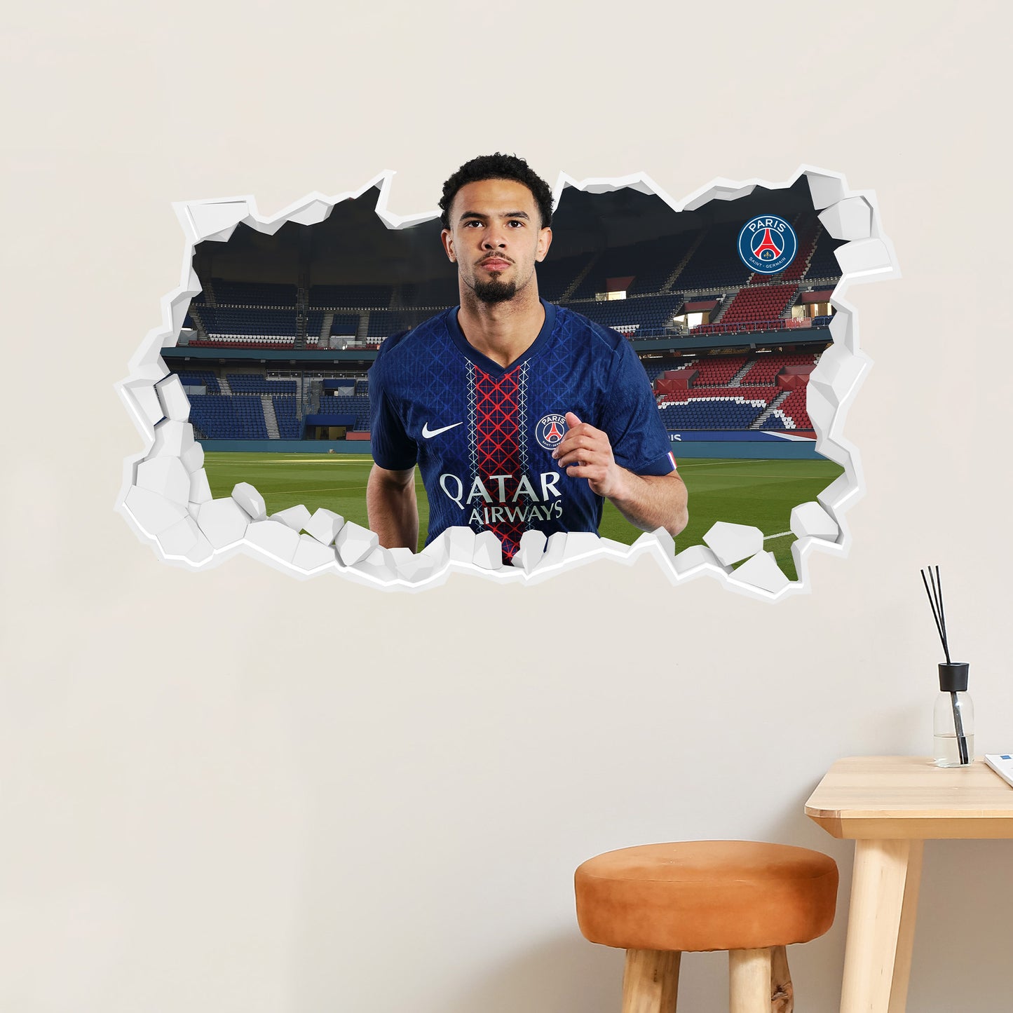 Paris Saint-Germain F.C. Zaïre-Emery 25-26 Broken Wall Sticker