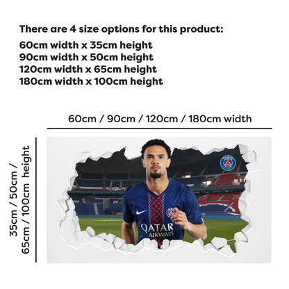 Paris Saint-Germain F.C. Zaïre-Emery 25-26 Broken Wall Sticker