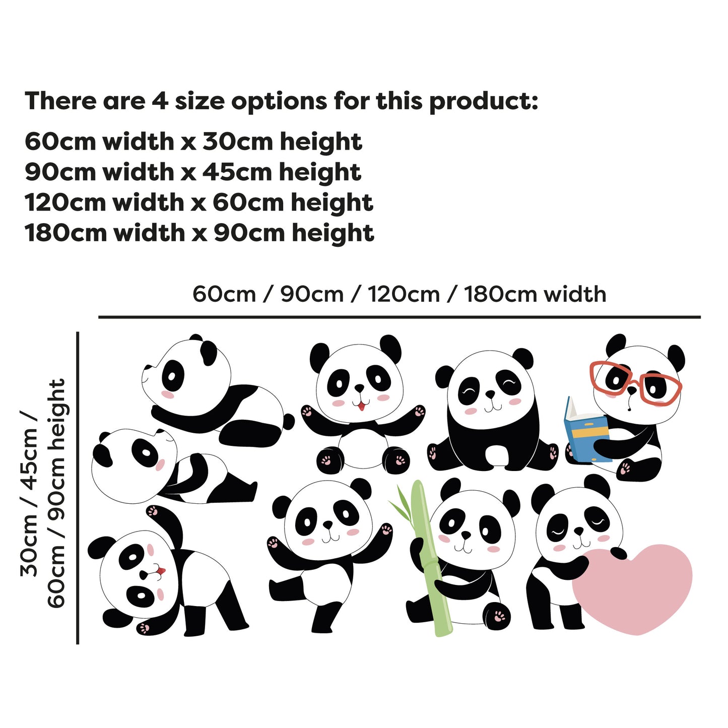 Animal Wall Sticker - Panda Decal Set Wall Sticker