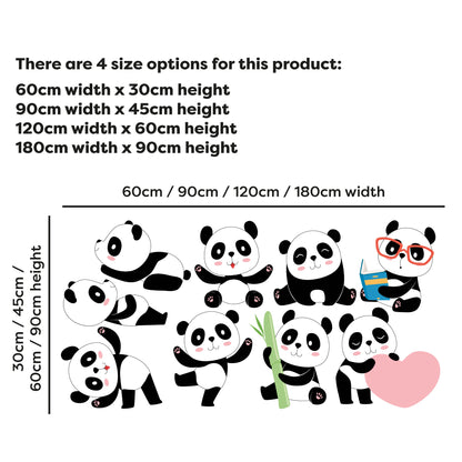 Animal Wall Sticker - Panda Decal Set Wall Art