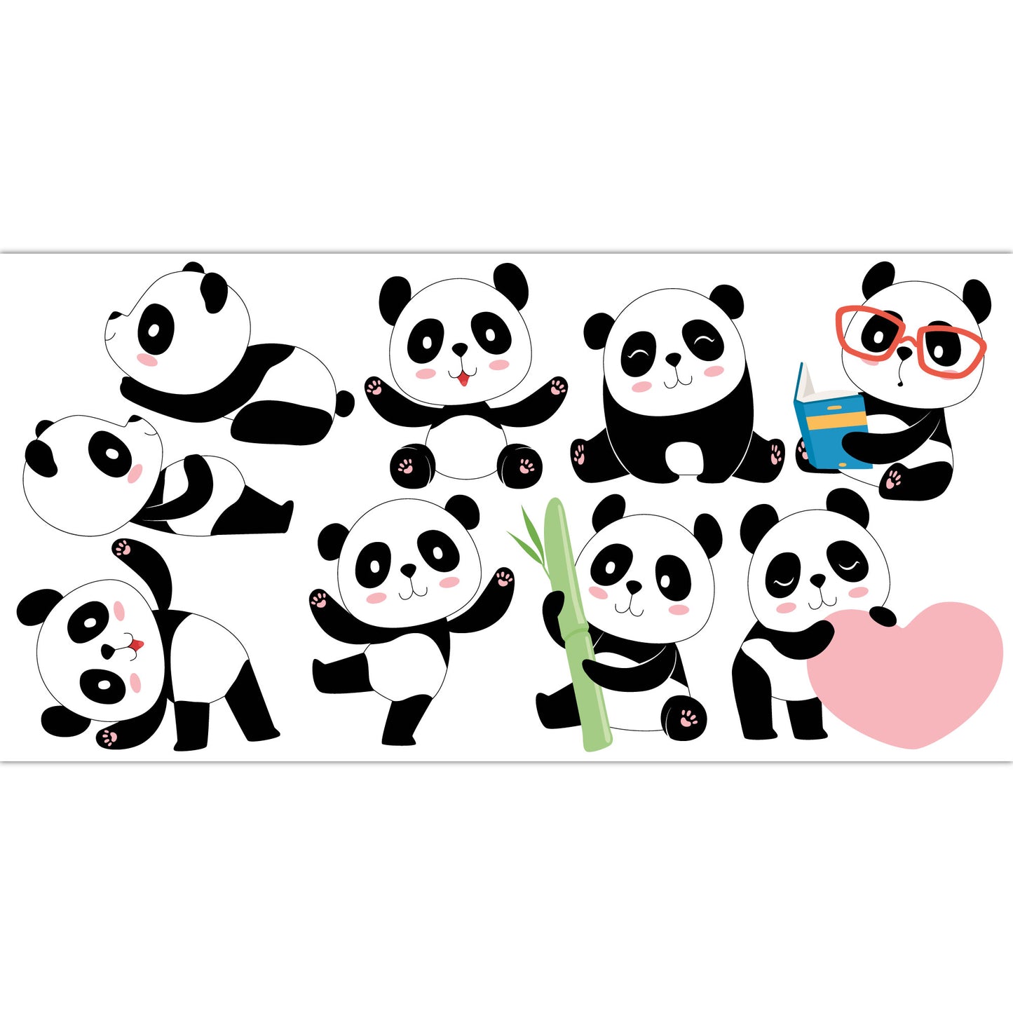 Animal Wall Sticker - Panda Decal Set Wall Art