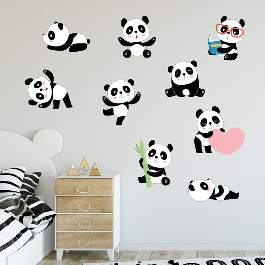 Animal Wall Sticker - Panda Decal Set Wall Art