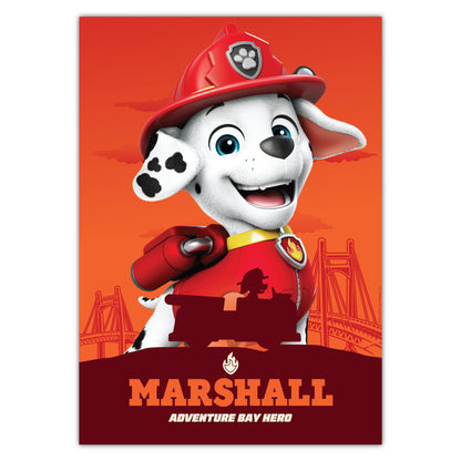 Paw Patrol Print - Marshall Adventure Bay Hero Poster Wall Art