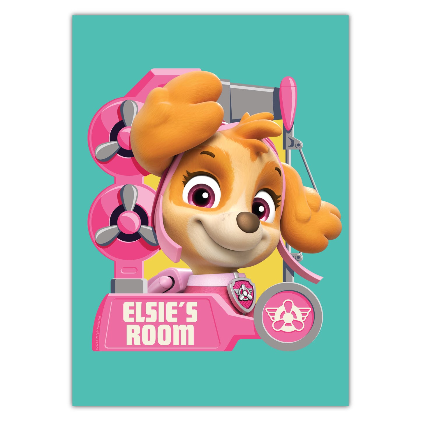 Paw Patrol Print - Skye Graphic Personalised Poster Wall Art