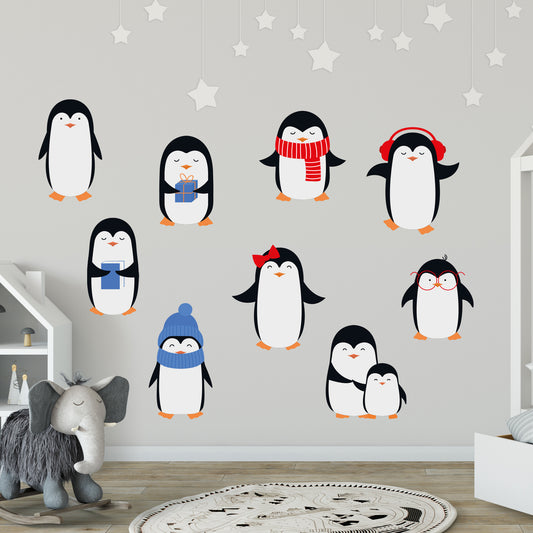 Animal Wall Sticker - Penguin Decal Set Wall Art
