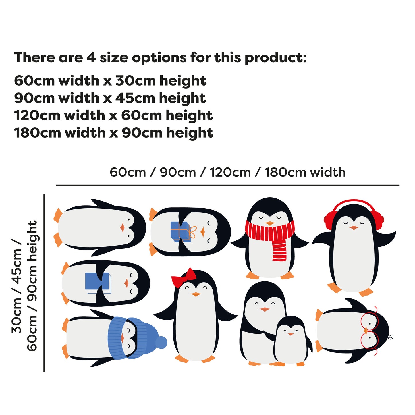 Animal Wall Sticker - Penguin Decal Set Wall Art