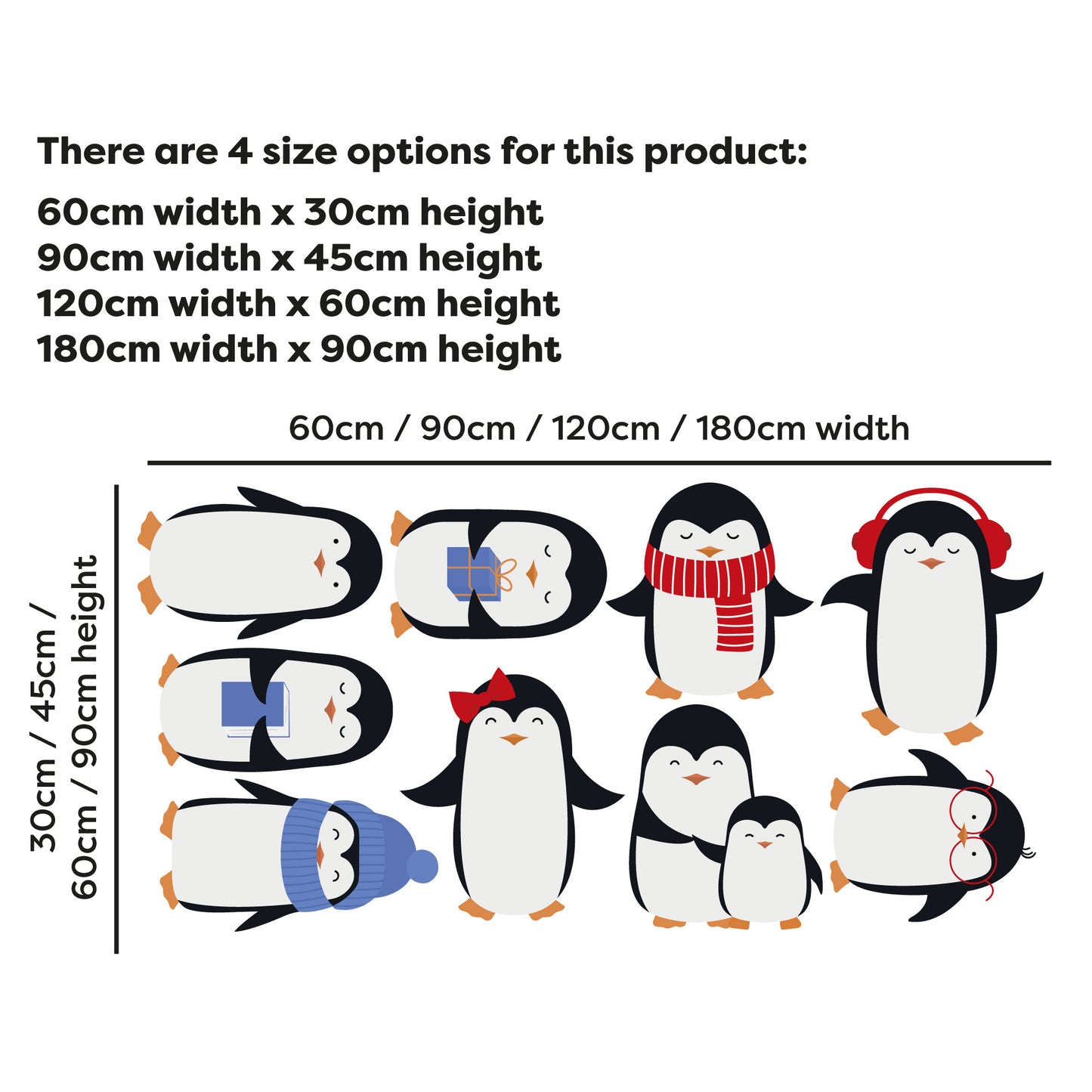 Animal Wall Sticker - Penguin Decal Set Wall Sticker