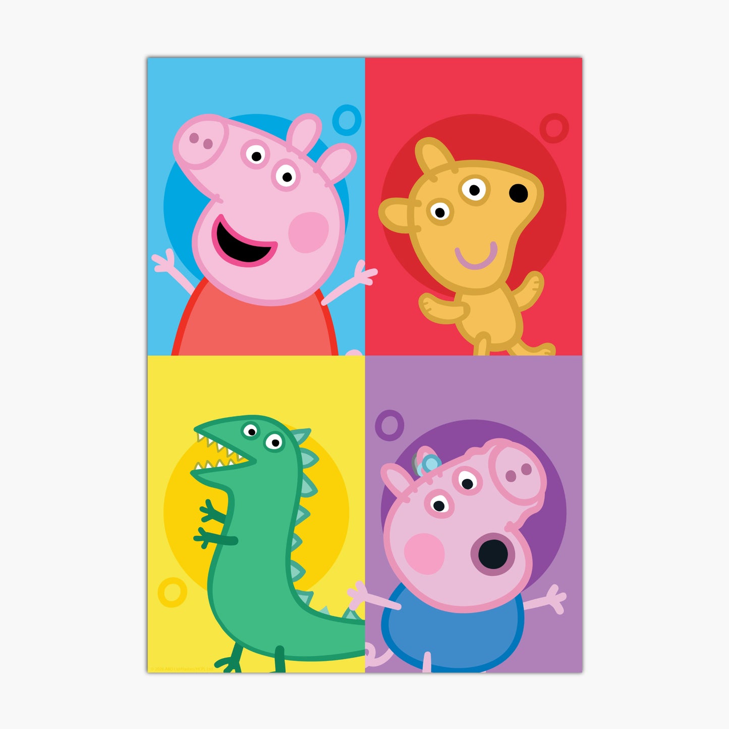 Peppa Pig Print - Peppa Colour Blocks Poster Wall Art