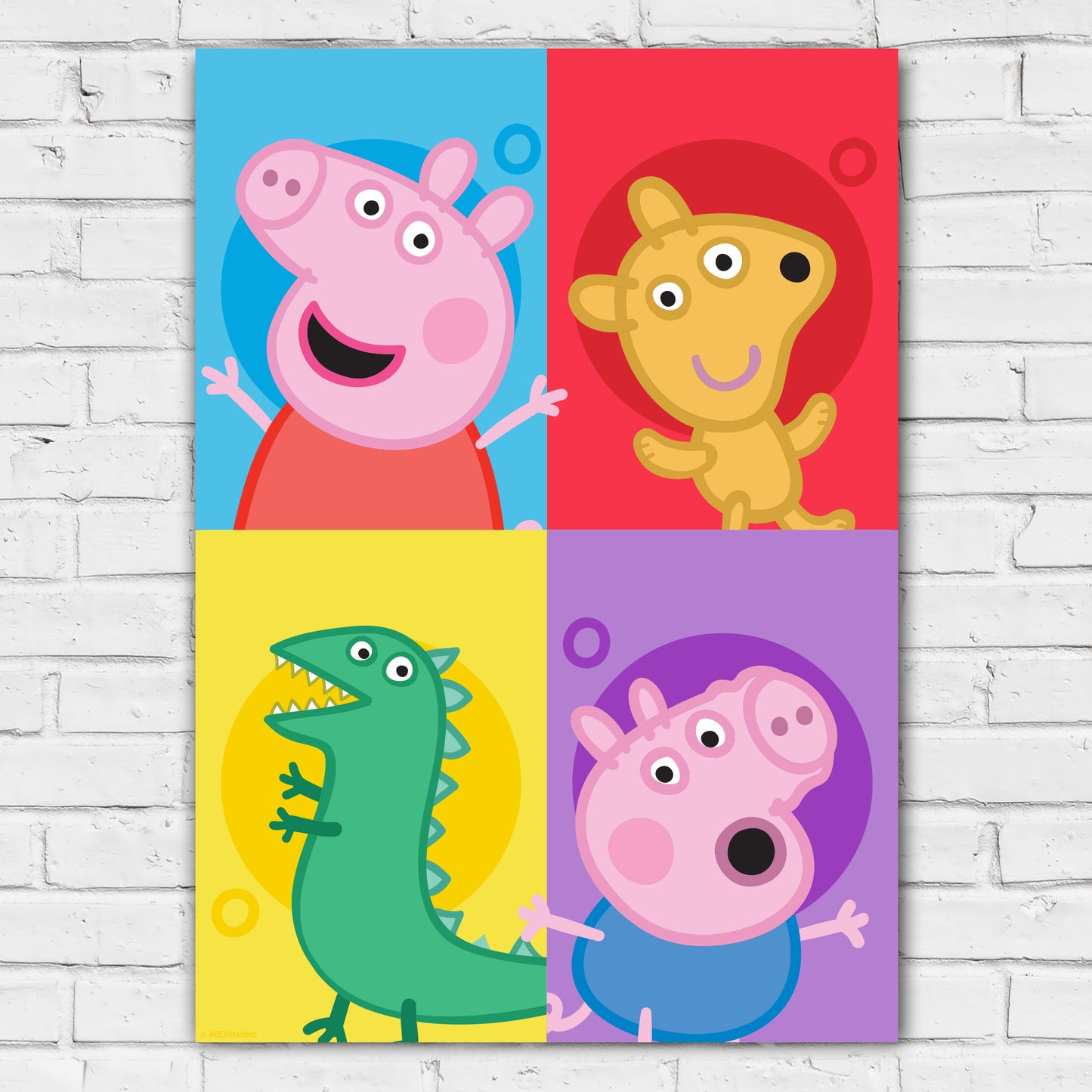 Peppa Pig Print - Peppa Colour Blocks Poster Wall Art