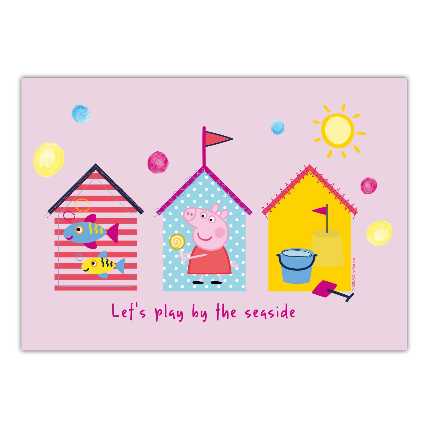 Peppa Pig Print - Peppa Let's Play By The Seaside Poster Wall Art