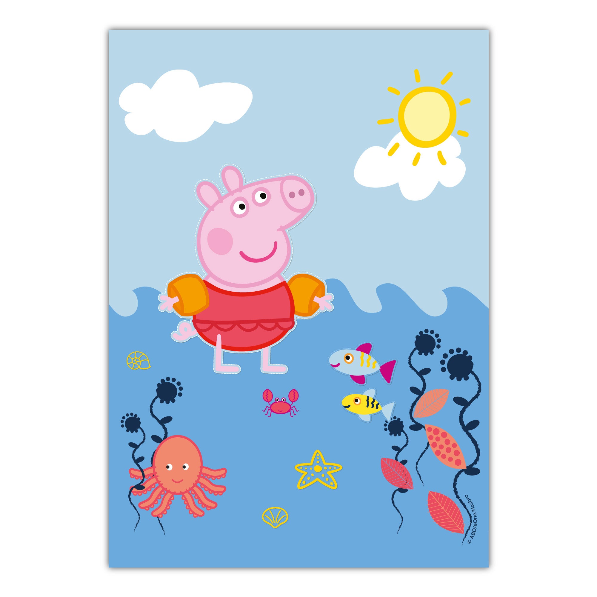 Peppa Pig Print Peppa Ocean Swimming Poster Wall Art Www themed co uk Peppa Pig Print Peppa Ocean Swimming Poster Wall Art Www themed co uk