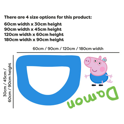 Peppa Pig Wall Sticker - Peppa Pig George Letter and Name Wall Decal Kids Art
