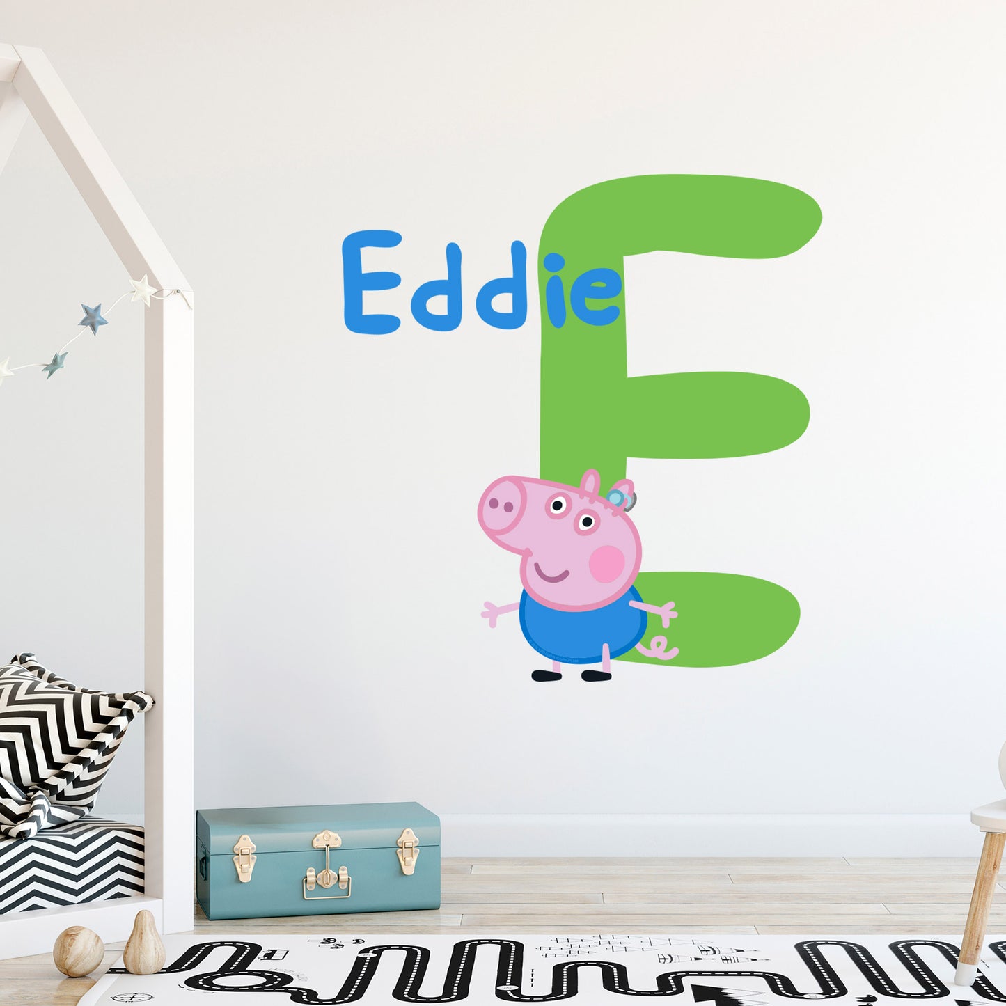Peppa Pig Wall Sticker - Peppa Pig George Letter and Name Wall Decal Kids Art