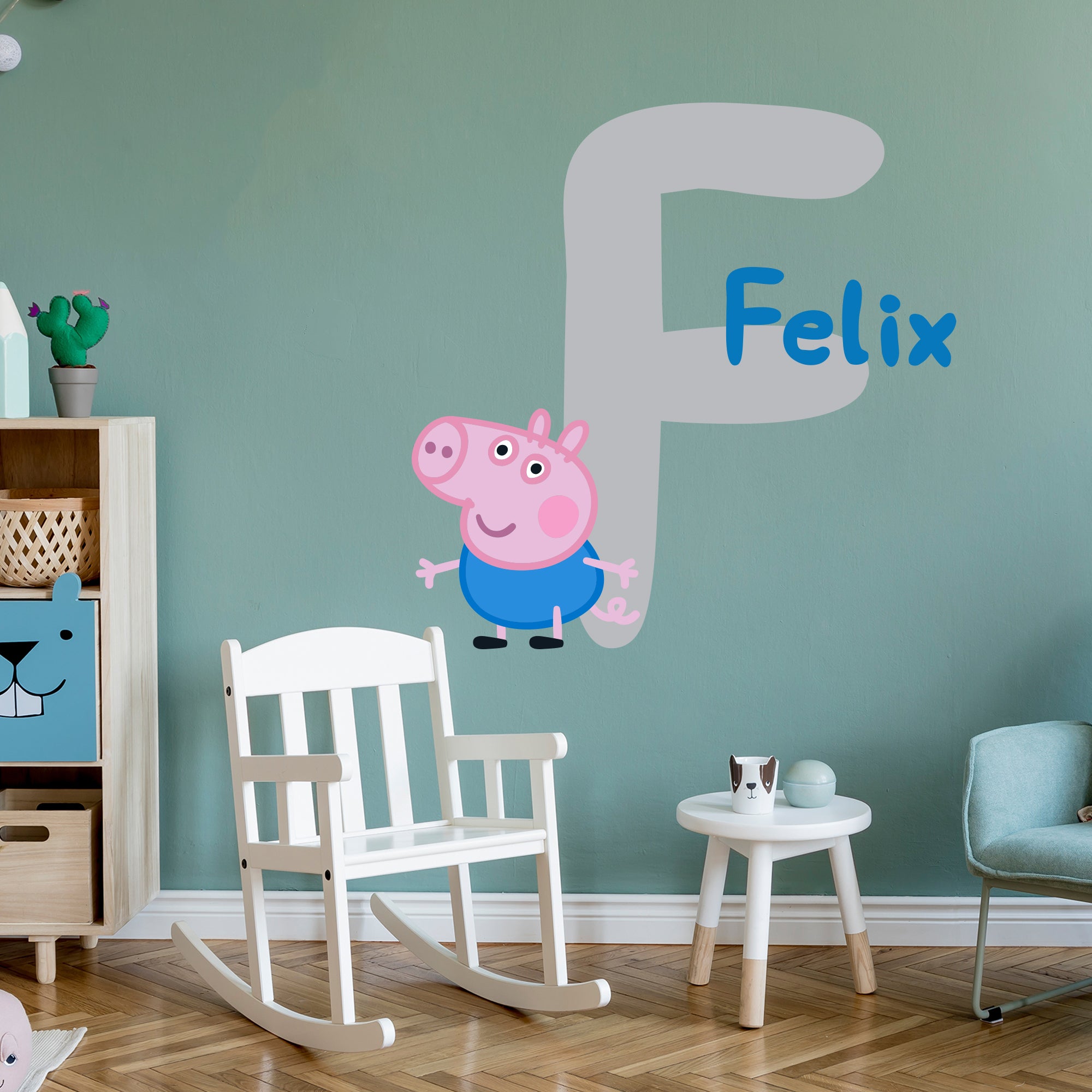 Peppa George Sticker Peppa Pig Wall Sticker - Peppa Pig George Letter and Name Wall Decal K ...