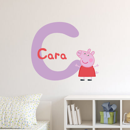 Peppa Pig Wall Sticker - Peppa Pig Letter and Name Wall Decal Kids Art
