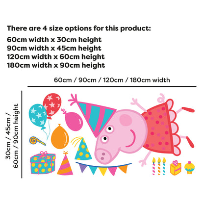 Peppa Pig Wall Sticker - Peppa Pig Party Set Wall Decal Kids Art